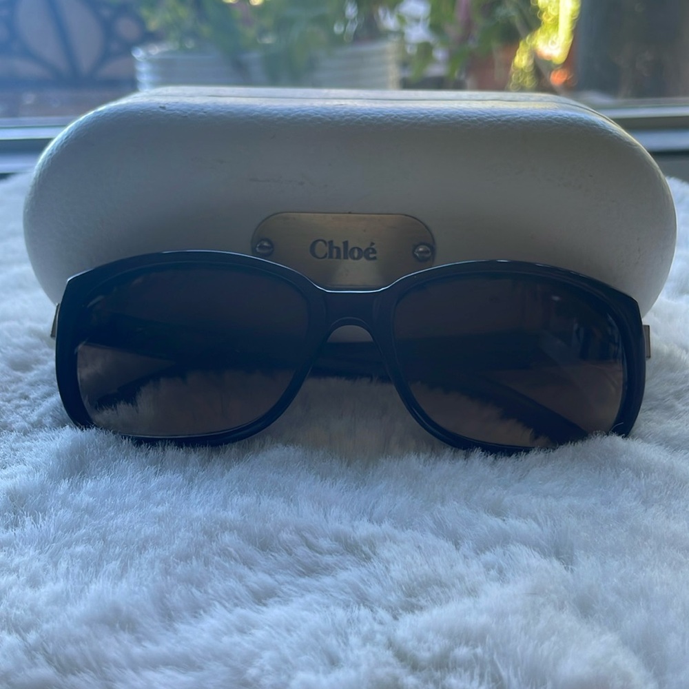 Chloé Brown Gradient Oversized Sunglasses